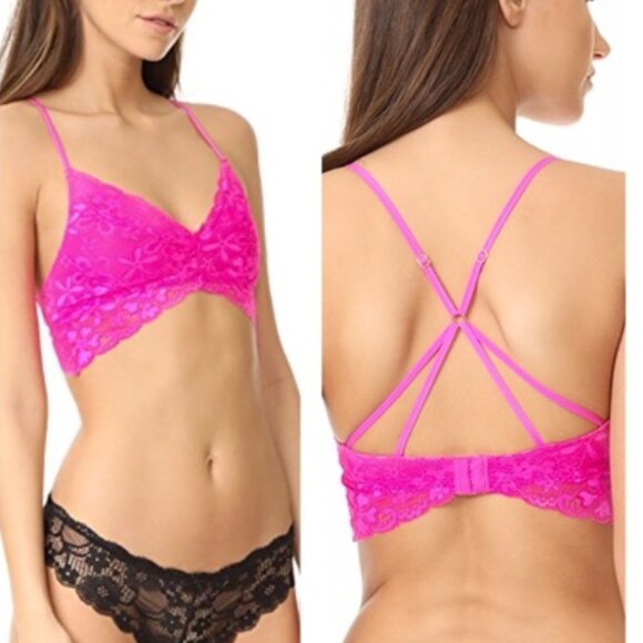 Honeydew Intimates NEW ROSIE Lace‎ Bralette BRA NWT Women's L PINK RED Purple - Picture 2 of 11